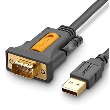 Ugreen USB 2.0 to RS-232 COM Port DB9 (M) Adaptér Cable Black 1,5 m