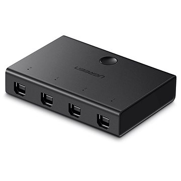 Ugreen USB-A 2.0 4 In 1 Out Sharing KVM Switcher Black - Prepínač