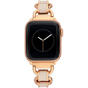 Anne Klein Remienok ružový smalt na Apple Watch 42 mm/44 mm/45 mm/49 mm ružovozlatý