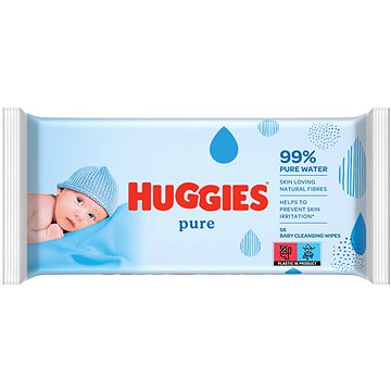 HUGGIES Pure 56 ks - Detské vlhčené obrúsky