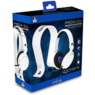 4Gamers Gaming Bundle – Headset and Headset Stand – White – PS4