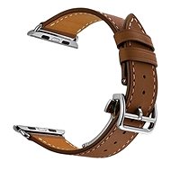 Eternico Leather Strap pre Apple Watch 42mm / 44mm / 45mm hnedý - Remienok na hodinky