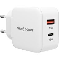 Nabíjačka do siete AlzaPower A145 Fast Charge 45 W biela