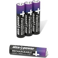 Nabíjateľná batéria AlzaPower Rechargeable HR03 (AAA) 1 000 mAh 4 ks v eko-boxe