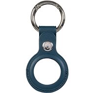 AirTag kľúčenka AlzaGuard Leather Keychain pre Airtag modrá