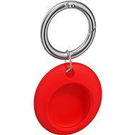 AlzaGuard Circle Silicone Keychain pre AirTag červená - AirTag kľúčenka