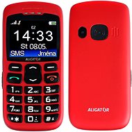 Aligator A670 Senior Red + Stolná nabíjačka - Mobilný telefón
