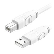 Dátový kábel AlzaPower LinkCore USB A-B 2 m biely - Datový kabel