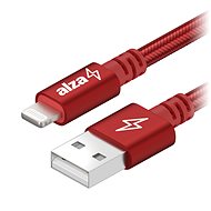 AlzaPower AluCore Lightning MFi 2m Red - Data Cable