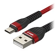 Dátový kábel AlzaPower CompactCore Micro USB, 1 m červený