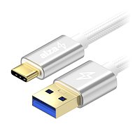 Dátový kábel AlzaPower AluCore USB-C 3.2 Gen1, 0,5 m Silver