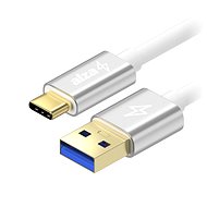 Dátový kábel AlzaPower AluCore USB-C 3.2 Gen1, 2 m strieborný - Datový kabel