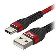 Dátový kábel AlzaPower CompactCore USB-C, 1 m červený - Datový kabel