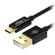 Dátový kábel AlzaPower Core Micro USB 2 m čierny - Datový kabel