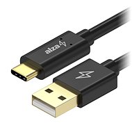 Dátový kábel AlzaPower Core Charge 2.0 USB-C 0,1 m čierny