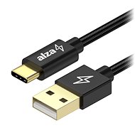Dátový kábel AlzaPower AluCore Charge 2.0 USB-C 2 m čierny - Datový kabel