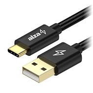 Dátový kábel AlzaPower AluCore Charge 2.0 USB-C 3 m Black - Datový kabel