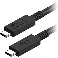 AlzaPower Core USB-C/USB-C USB4, 5 A, 100 W, 0,5 m čierny - Dátový kábel