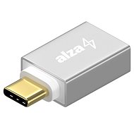 Redukcia AlzaPower OTG USB-C (M) na USB-A 3.0 (F) strieborný