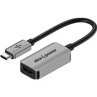 Redukcia AlzaPower USB-C (M) na HDMI 2.1 8K 60 Hz (F) 0,1 m strieborná