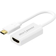 AlzaPower USB-C (M) na HDMI 2.0 4K 60 Hz (F) 0,1 m biela - Redukcia