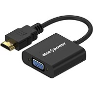 AlzaPower HDMI (M) na VGA (F) 0,1 m matná čierna - Redukcia