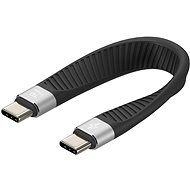 Dátový kábel AlzaPower FlexCore USB-C to USB-C 3.2 Gen 2, 5 A, 100 W čierny