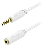 AlzaPower Core Audio 3,5 mm Jack (M) to 3,5 mm Jack (F) 1 m biely - Audio kábel