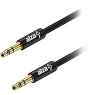 Audio kábel AlzaPower AluCore Audio 3,5 mm Jack (M) to 3,5 mm Jack (M) 2 m čierny