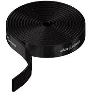 Organizér káblov AlzaPower VelcroStrap+ Roll 1 m čierny - Organizér kabelů