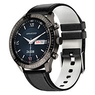 ARMODD Silentwatch 4 Lite čierne s čiernym koženým remienkom + silikónový remienok - Smart hodinky