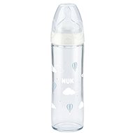 NUK dojčenská fľaša Love, 240 ml – sklenená, biele balóny - Dojčenská fľaša