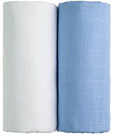 T-tomi TETRA Osušky 2 ks white + blue - Detská osuška