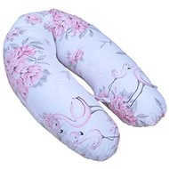 COSING Sleeplease 195 cm – Pivonky s plameniakmi ružový - Dojčiaci vankúš