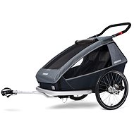 CROOZER KID FOR 2 PLUS Vaaya 2 v 1 Graphite Blue 2020 - Detský vozík za bicykel