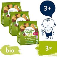 Good Gout BIO Maslové zvieratká polomáčané v horkej čokoláde (3× 120 g) - Sušienky pre deti