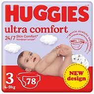 HUGGIES Ultra Comfort Mega 3 (78 ks) - Jednorazové plienky