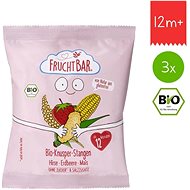 FruchtBar BIO chrumky proso a jahoda 3× 30 g - Chrumky pre deti