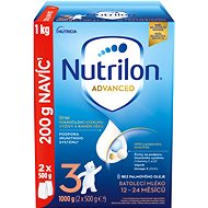 Dojčenské mlieko Nutrilon 3 Advanced batoľacie mlieko 1 kg, 12+