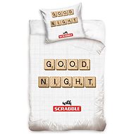 CARBOTEX obojstranné Scrabble dobrú noc 140 × 200 cm - Detská posteľná bielizeň
