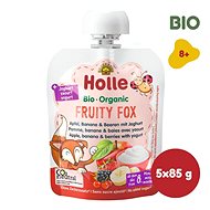 HOLLE Fruity fox bio detské ovocné pyré s jogurtom 5× 85 g - Kapsička pre deti