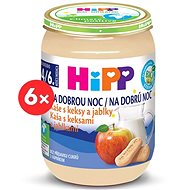 HiPP BIO Kaša na dobrú noc s keksami a jablkami - 6x 190g - Mliečna kaša