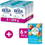 BEBA OPTIPRO 4 (6× 600 g) + NESTLE NATURNES BIO Sušienky, 6× 150 g - Dojčenské mlieko