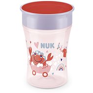 Detský hrnček NUK hrnček Magic Cup s viečkom 230 ml – červený, mix motívov