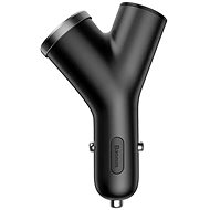 Baseus Y-type Dual USB + Cigarette Lighter Extended čierny - Nabíjačka do auta