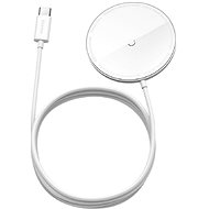 Baseus Mini Magnetic Wireless Charger USB-C kable 1,5 m 15 W White - Bezdrôtová nabíjačka