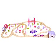 Bigjigs Drevená železnica pre princezné - Vláčiková dráha