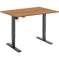 Výškovo nastaviteľný stôl AlzaErgo Table ET2.1 čierny + doska TTE-01 140 × 80 cm bambusová