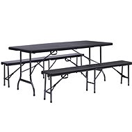 La Proromance Folding Table R180 +  2 ks Folding Bench R180 - Záhradný stôl