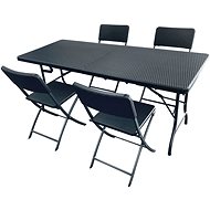 La Proromance Folding Table R180 + 4 ks Folding Chair R41 - Záhradný stôl